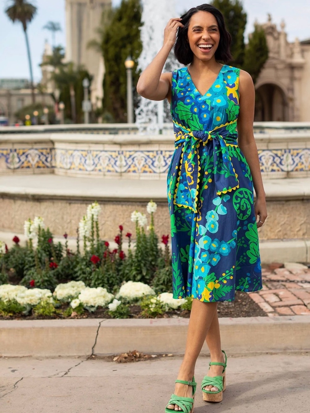 NWT Lesley Evers Meredith Dress in Blue